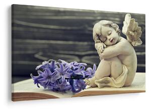 Slika angela z rožo (90x60 cm)