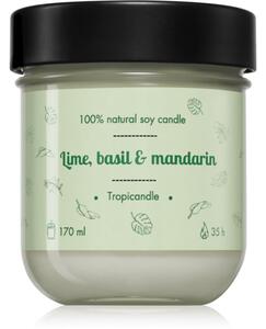 Tropicandle Lime, Basil & Mandarin mirisna svijeća 170 ml