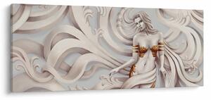Podoba boginje s cvetličnim motivom (120x50 cm)