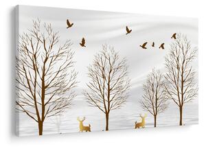 Slika - Jeleni pred reko (90x60 cm)