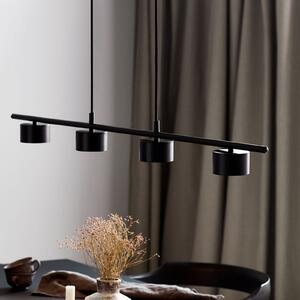 Nordlux Clyde LED viseća svjetiljka, četiri žarulje, crna, duljina 115 cm, prigušiva, Crno, Dnevni boravak/blagovaonica, Metal