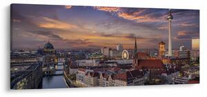 Slika - Sončni zahod nad Berlinom (120x50 cm)