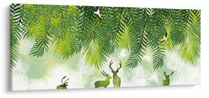 Slika - Jeleni v gozdu (120x50 cm)