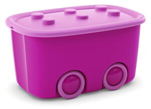Ružičasta plastična dječja kutija za pohranu 58x39x32 cm Funny Box – KIS