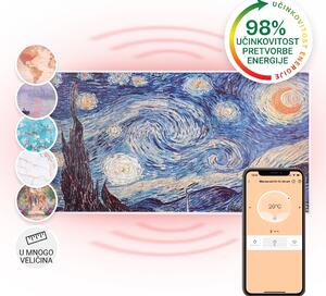 Klarstein Wonderwall Air Art Smart, infracrveni grijač, 120 x 60 cm, 700 W, aplikacija, zvijezde