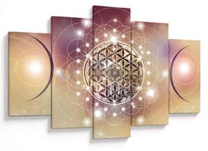 Slika - Mandala z elementi (150x105 cm)