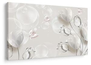 Slika - Tulipani med mehurčki (90x60 cm)