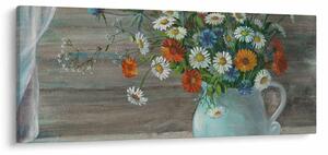 Slika - Travniške rože, oljna slika (120x50 cm)