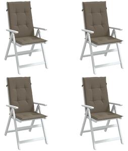 VidaXL Jastuci za stolice 4 kom prošarano smeđesivi 120x50x4cm tkanina
