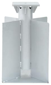 VidaXL Ukopana baza za suncobran srebrna 27,5 x 27,5 x 45 cm čelična