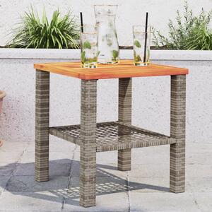 VidaXL Vrtni stol sivi 40x40x42 cm od poliratana i bagremovog drva