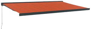 VidaXL Tenda na uvlačenje narančasto-smeđa 5x3m od tkanine i aluminija
