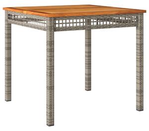 VidaXL Vrtni stol sivi 80 x 80 x 75 cm od poliratana i bagremovog drva