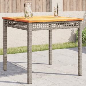 VidaXL Vrtni stol sivi 80 x 80 x 75 cm od poliratana i bagremovog drva