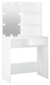 VidaXL Toaletni stolić s LED svjetlima bijeli 74,5 x 40 x 141 cm