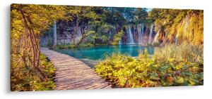 Slika - Plitvička jezera, Hrvaška (120x50 cm)