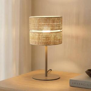 TK Lighting Stolna lampa Calma, bež, rafija, visina 38 cm, E27, Bež, Dnevni boravak/blagovaonica, Ostalo