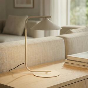 TK Lighting Stolna lampa Lume, krem, metal, visina 42 cm, Bež, spavaća soba, Metal