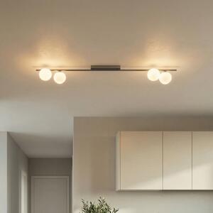 TK Lighting Imelo stropna svjetiljka, smeđa, 4 žarulje, staklo, duljina 140 cm, prigušiva, Smeđa / hrđa, spavaća soba, Staklo