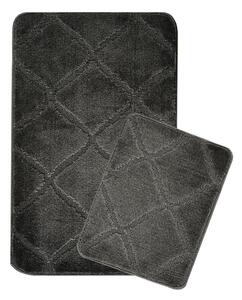 Antracitno sive kupaonske prostirke u setu 2 kom 50x80 cm Cizgili – Foutastic