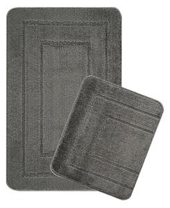 Antracitno sive kupaonske prostirke u setu 2 kom 50x80 cm Cerceve – Foutastic