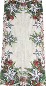 Šareni božićni stolni stalak s printom Širina: 55 cm | Duljina: 120 cm