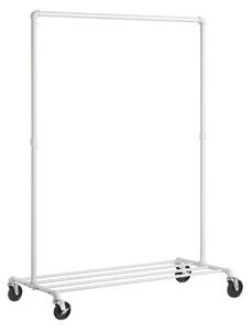 Stalak za odjeću s kotačima, nosivosti do 90kg, 100 x 49 x 163 cm, bijeli | SONGMICS