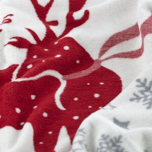 Dvokrevetna božićna deka s jelenima Širina: 150 cm | Duljina: 200 cm