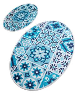 Plave kupaonske prostirke u setu 2 kom 60x100 cm Ceramic – Foutastic