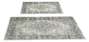 Zelene/sive kupaonske prostirke u setu 2 kom 60x100 cm – Foutastic