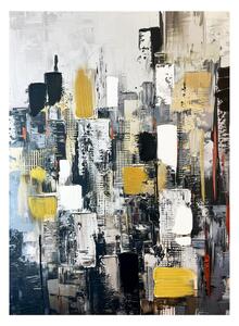 Slika s ručno oslikanim elementima 70x100 cm Cityscape – Styler