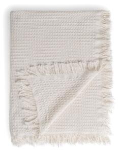 Krem prekrivač od recikliranog pamuka 260x280 cm Honeycomb – Ixia