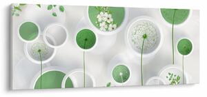 Slika - Rože v krogih (120x50 cm)