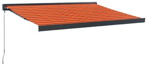 VidaXL Tenda na uvlačenje narančasto-smeđa 3,5x2,5 m tkanina/aluminij