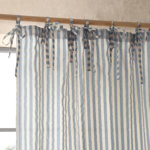 Plava prozirna zavjesa 140x183 cm Zanzibar Stripe – Pineapple Elephant