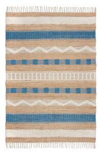 Plavi/u prirodnoj boji ručno rađen tepih od mješavine jute 120x170 cm Medina Jute – Flair Rugs