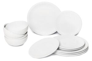 12-dijelni set bijelog porculanskog posuđa Bonami Essentials Purita