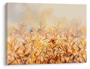Slika - Listje v jesenskih barvah, oljna slika (70x50 cm)
