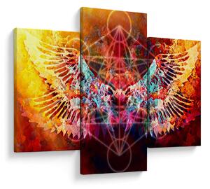 Slika - Merkaba s krili, abstrakcija (90x60 cm)