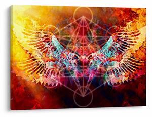 Slika - Merkaba s krili, abstrakcija (70x50 cm)