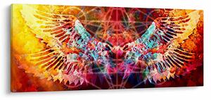 Slika - Merkaba s krili, abstrakcija (120x50 cm)