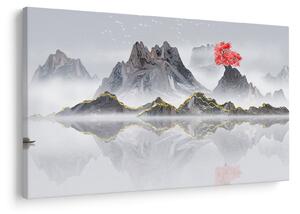 Slika - Gore v megli (90x60 cm)