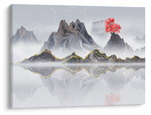 Slika - Gore v megli (70x50 cm)
