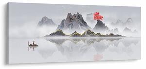 Slika - Gore v megli (120x50 cm)