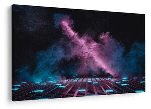 Slika - Rožnato moder dim (90x60 cm)