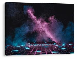 Slika - Rožnato moder dim (70x50 cm)