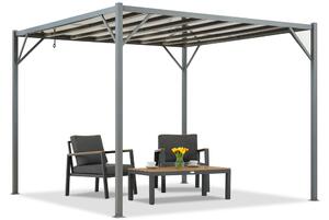 Antracit terasa pergola Paros 3x3m Garden Point