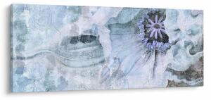 Slika - Freska s cvetjem na opečni steni (120x50 cm)