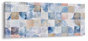 Slika - Geometrijski liki na steni (120x50 cm)