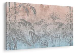 Slika - Tropske rastline na steni (90x60 cm)